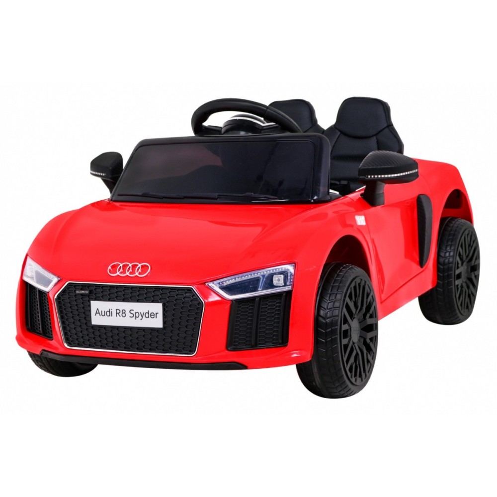 JOKO Elektrické autíčko AUDI R8, penové kolesá, kožené sedadlo, červené