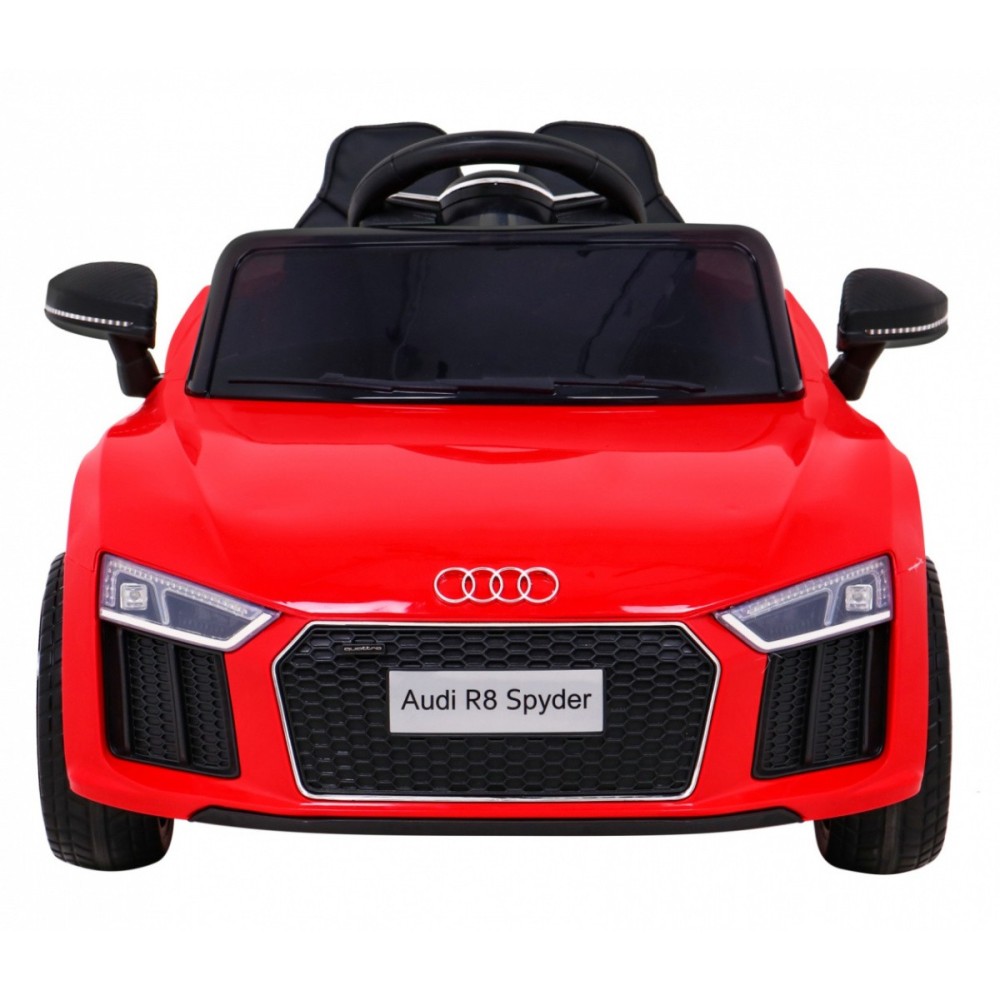 JOKO Elektrické autíčko AUDI R8, penové kolesá, kožené sedadlo, červené