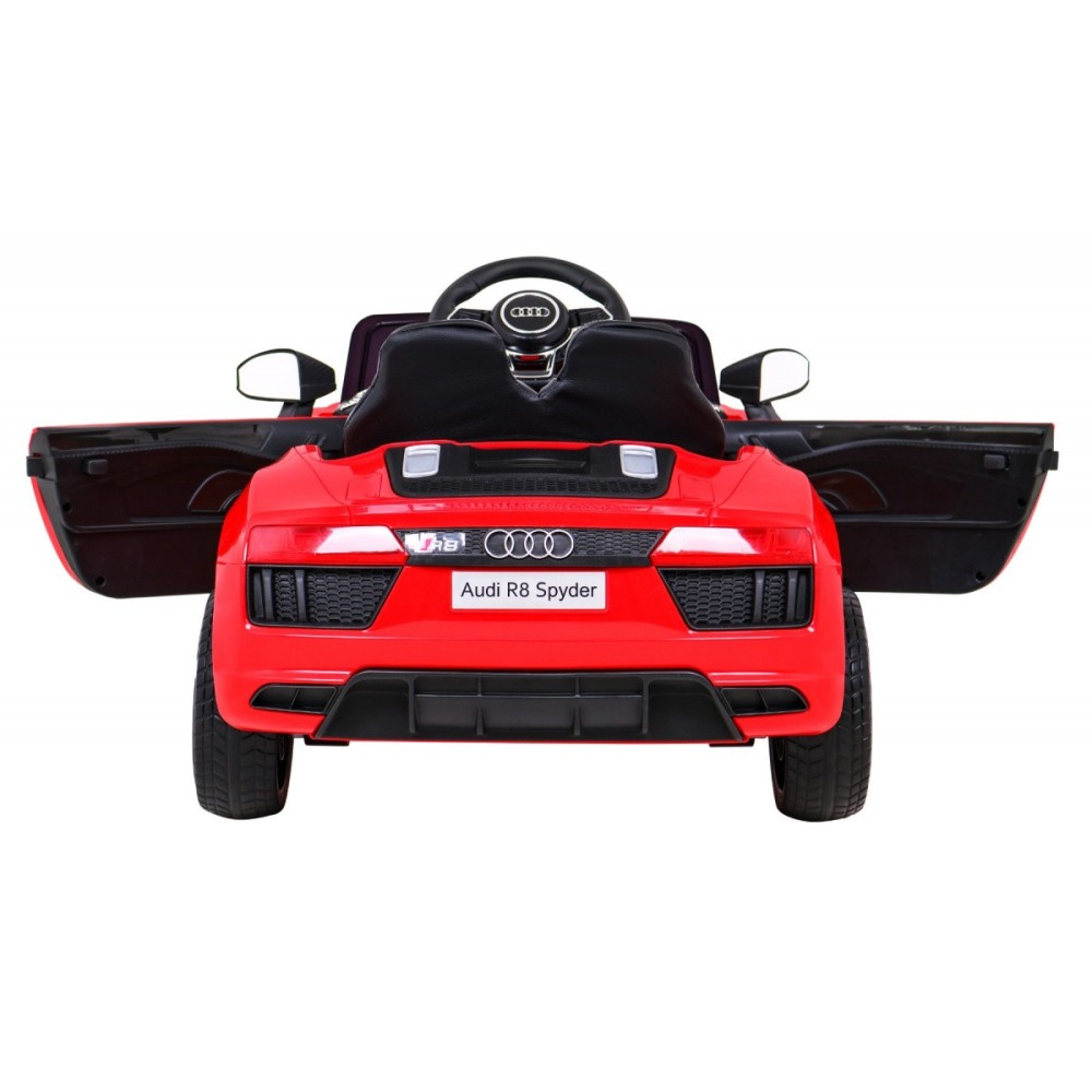 JOKO Elektrické autíčko AUDI R8, penové kolesá, kožené sedadlo, červené