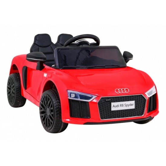 JOKO Elektrické autíčko AUDI R8, penové kolesá, kožené sedadlo, červené