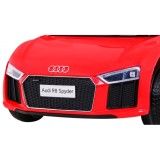 JOKO Elektrické autíčko AUDI R8, penové kolesá, kožené sedadlo, červené