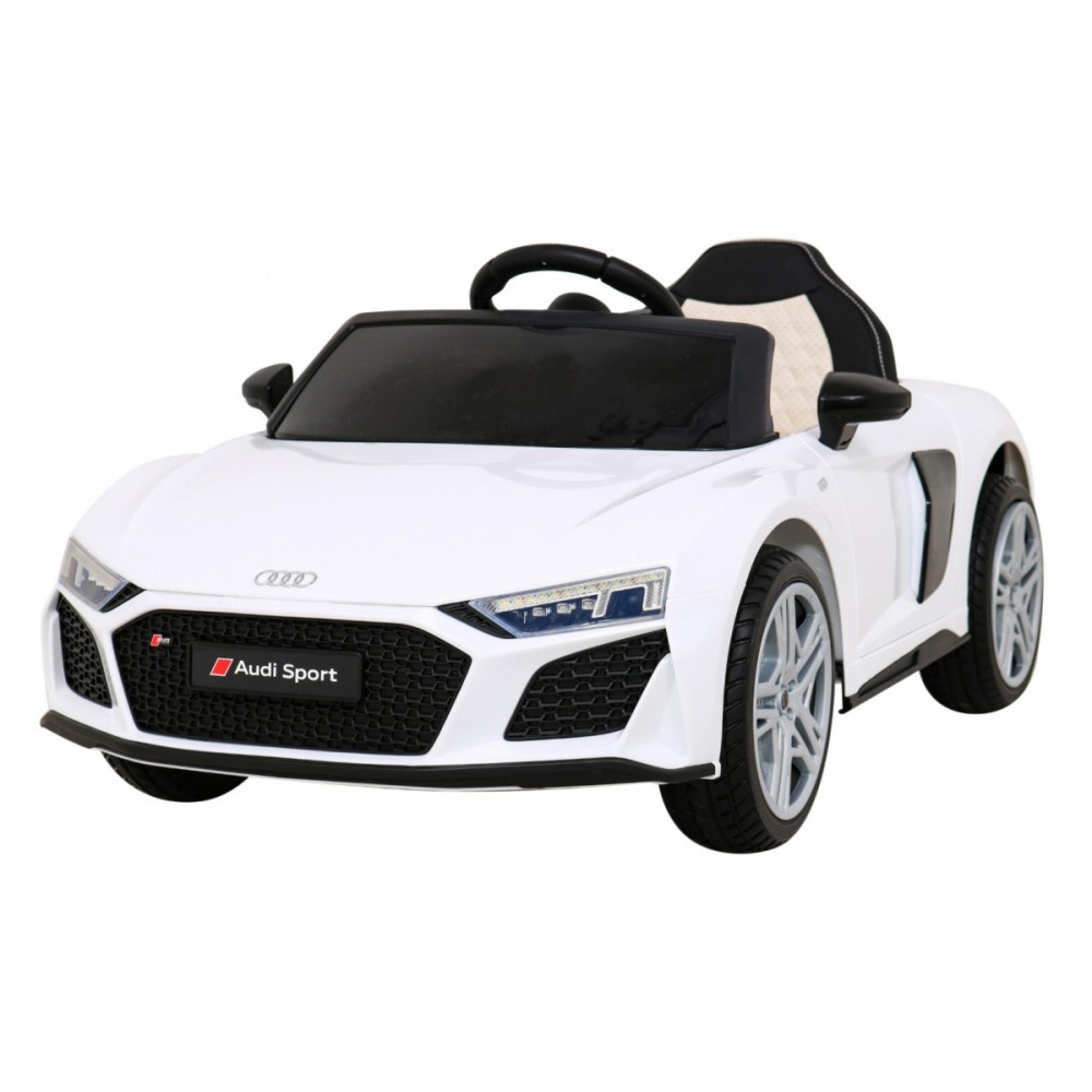 JOKO Elektrické autíčko AUDI R8 LIFT, kožené sedadlo, penové kolesá, biele