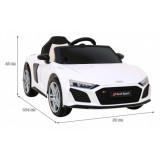 JOKO Elektrické autíčko AUDI R8 LIFT, kožené sedadlo, penové kolesá, biele