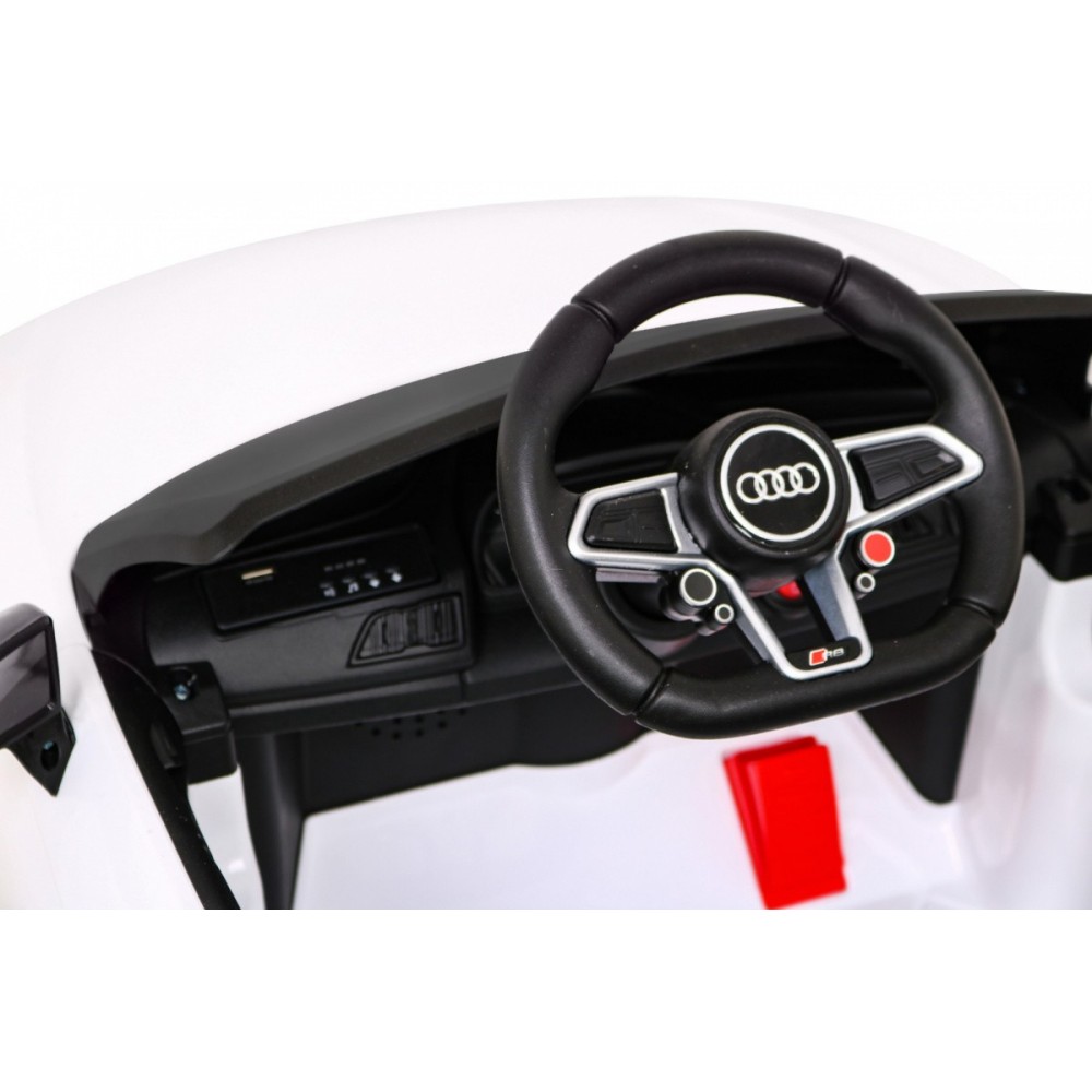 JOKO Elektrické autíčko AUDI R8 LIFT, kožené sedadlo, penové kolesá, biele