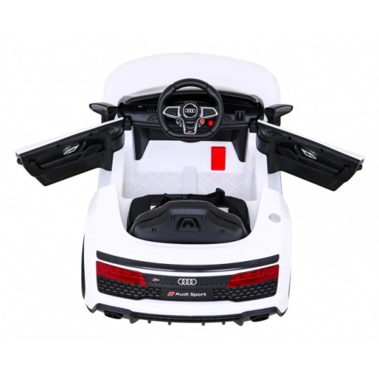 JOKO Elektrické autíčko AUDI R8 LIFT, kožené sedadlo, penové kolesá, biele