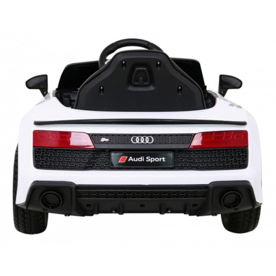 JOKO Elektrické autíčko AUDI R8 LIFT, kožené sedadlo, penové kolesá, biele
