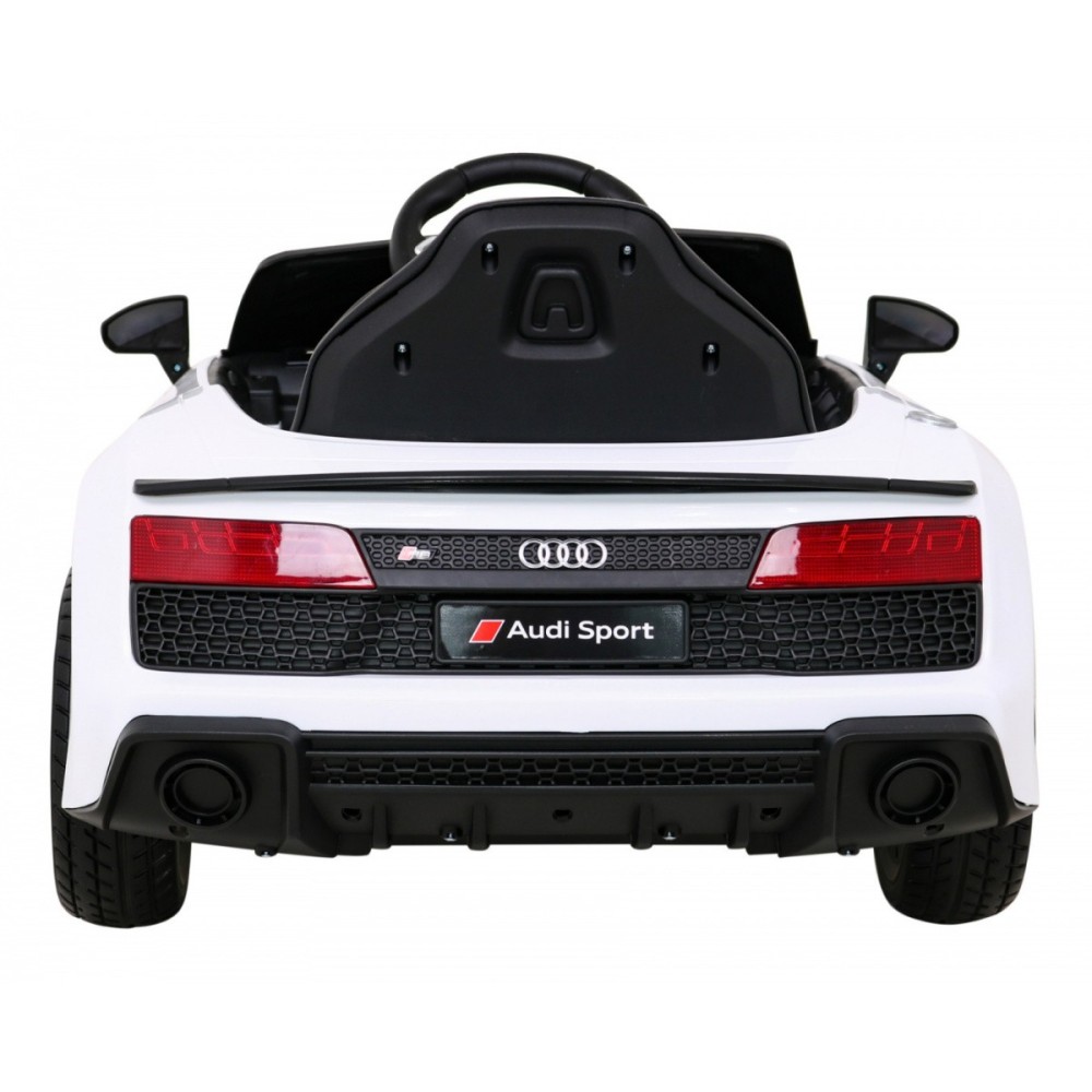 JOKO Elektrické autíčko AUDI R8 LIFT, kožené sedadlo, penové kolesá, biele