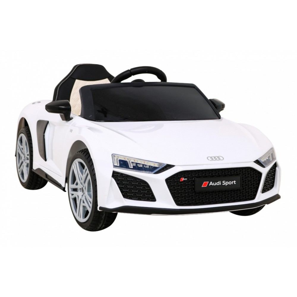 JOKO Elektrické autíčko AUDI R8 LIFT, kožené sedadlo, penové kolesá, biele