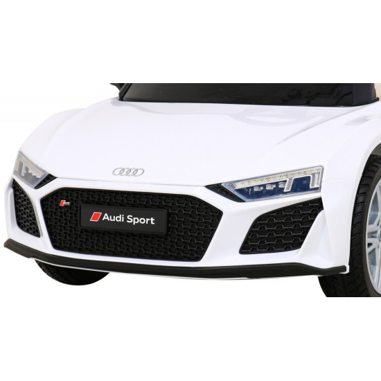 JOKO Elektrické autíčko AUDI R8 LIFT, kožené sedadlo, penové kolesá, biele
