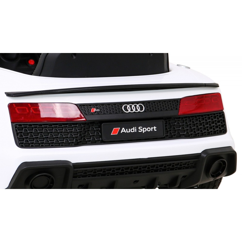 JOKO Elektrické autíčko AUDI R8 LIFT, kožené sedadlo, penové kolesá, biele
