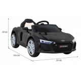 JOKO Elektrické autíčko AUDI R8 LIFT, kožené sedadlo, penové kolesá, čierne