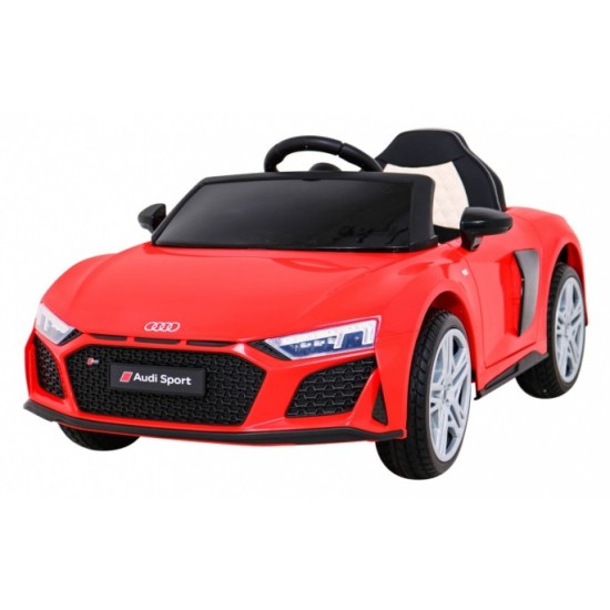 JOKO Elektrické autíčko AUDI R8 LIFT, kožené sedadlo, penové kolesá, červené