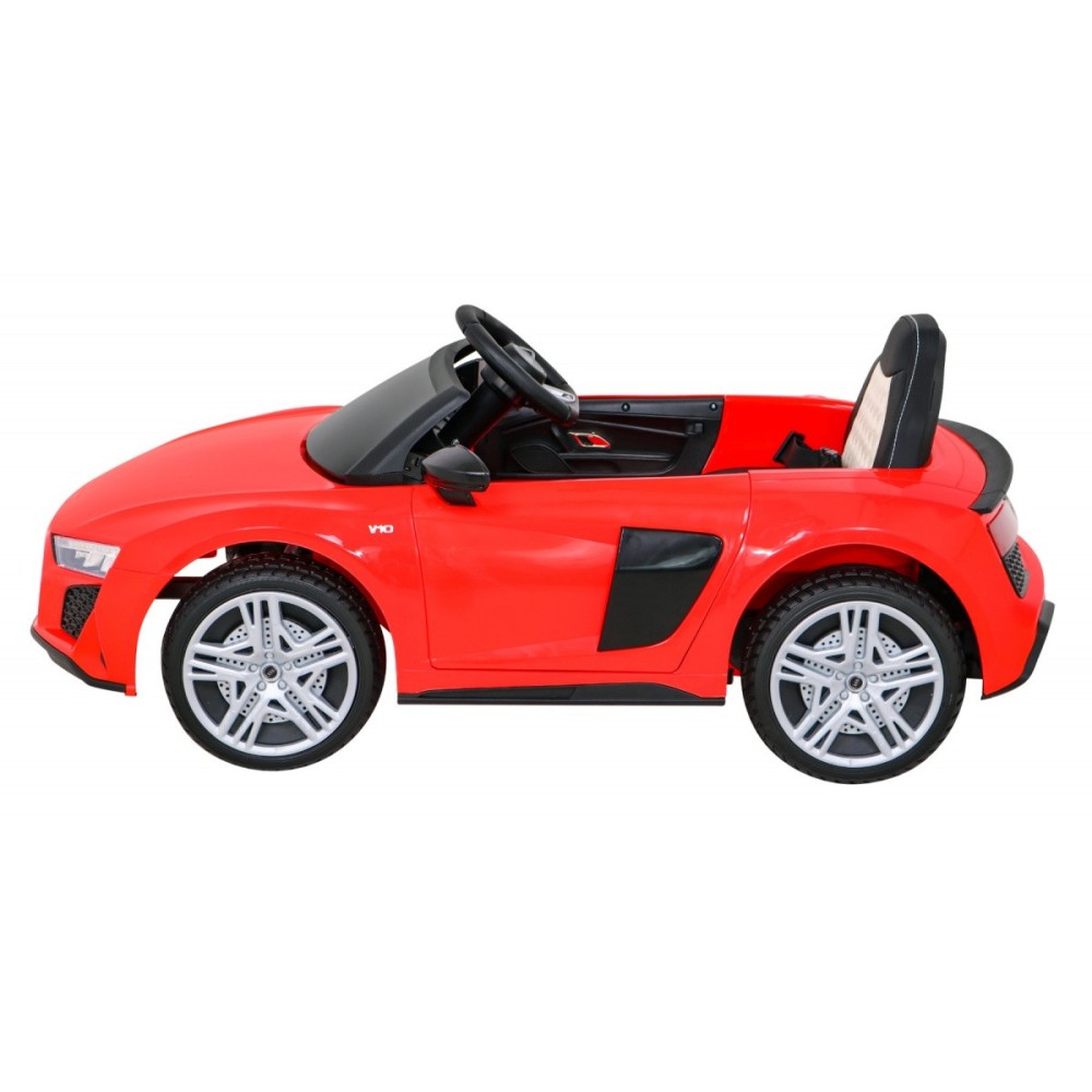 JOKO Elektrické autíčko AUDI R8 LIFT, kožené sedadlo, penové kolesá, červené