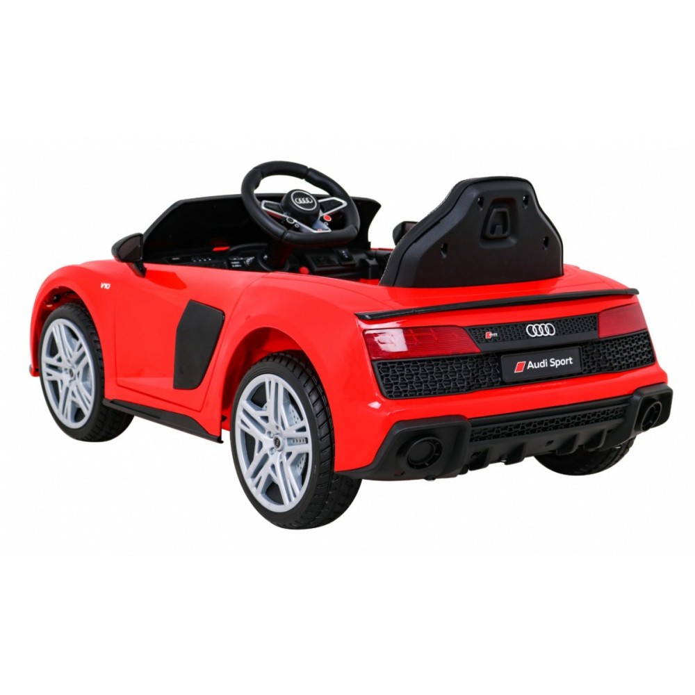 JOKO Elektrické autíčko AUDI R8 LIFT, kožené sedadlo, penové kolesá, červené