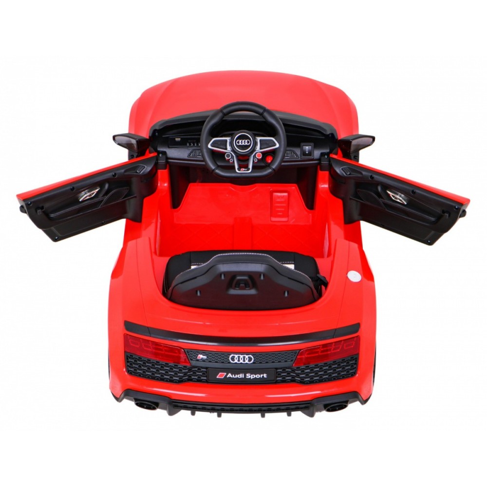 JOKO Elektrické autíčko AUDI R8 LIFT, kožené sedadlo, penové kolesá, červené