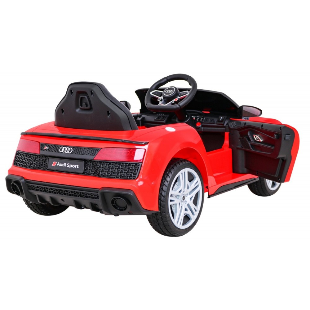 JOKO Elektrické autíčko AUDI R8 LIFT, kožené sedadlo, penové kolesá, červené