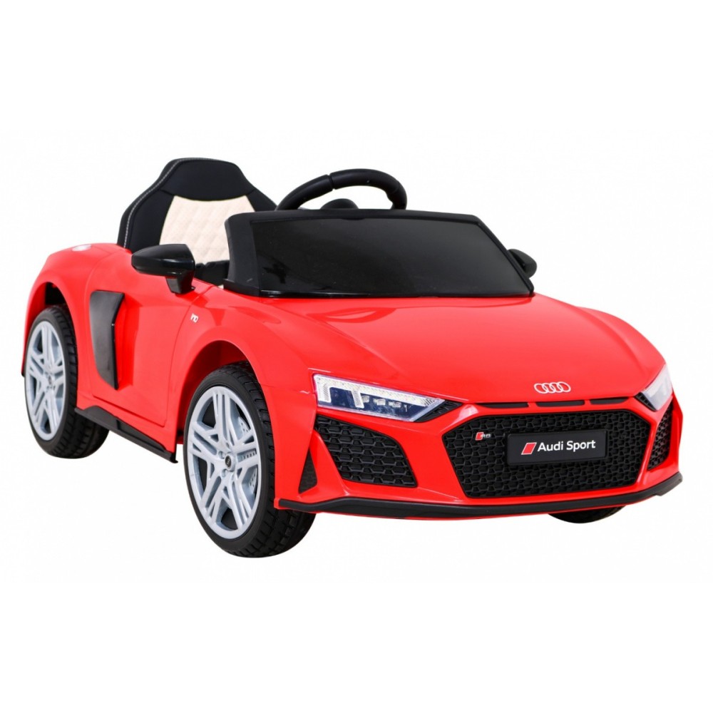 JOKO Elektrické autíčko AUDI R8 LIFT, kožené sedadlo, penové kolesá, červené