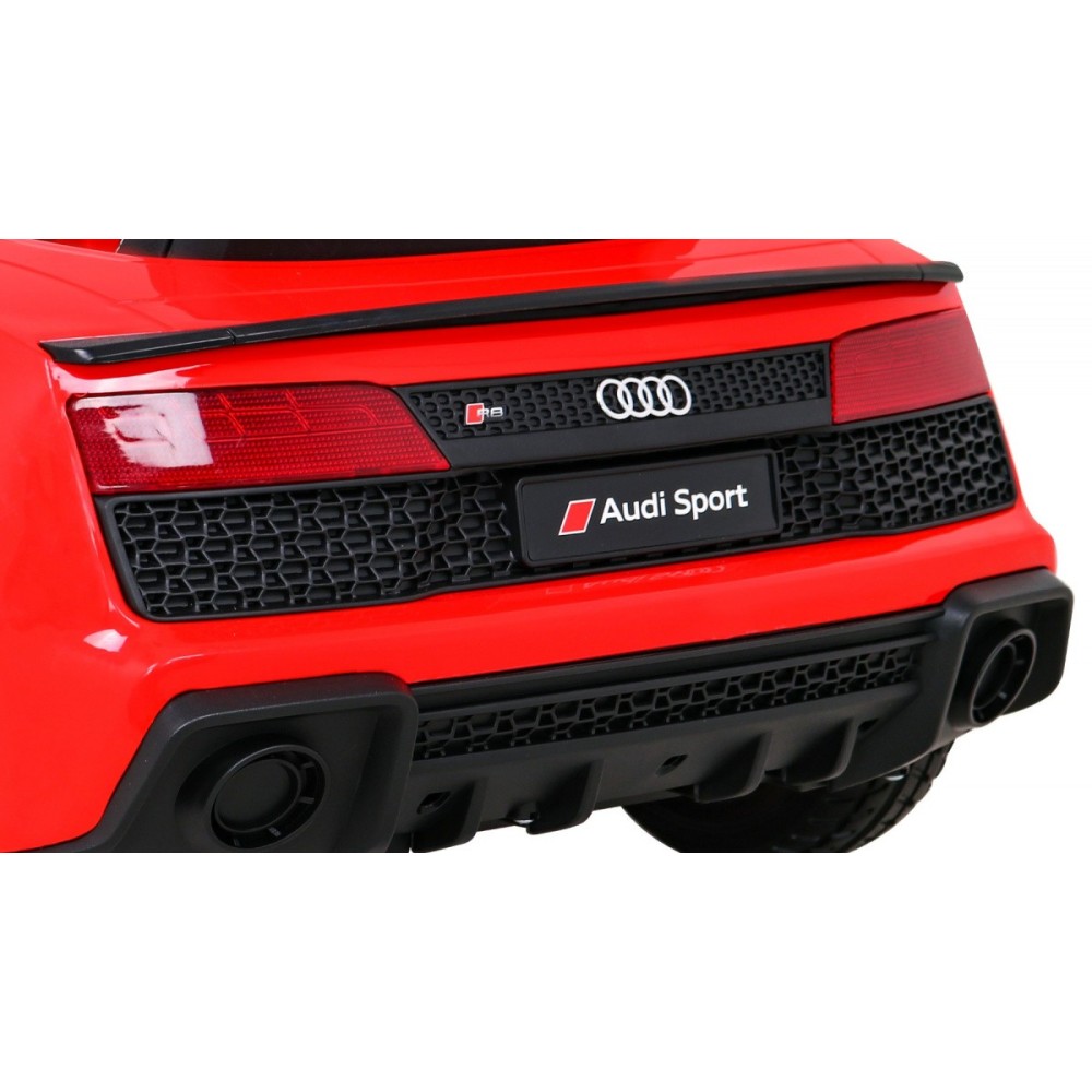 JOKO Elektrické autíčko AUDI R8 LIFT, kožené sedadlo, penové kolesá, červené