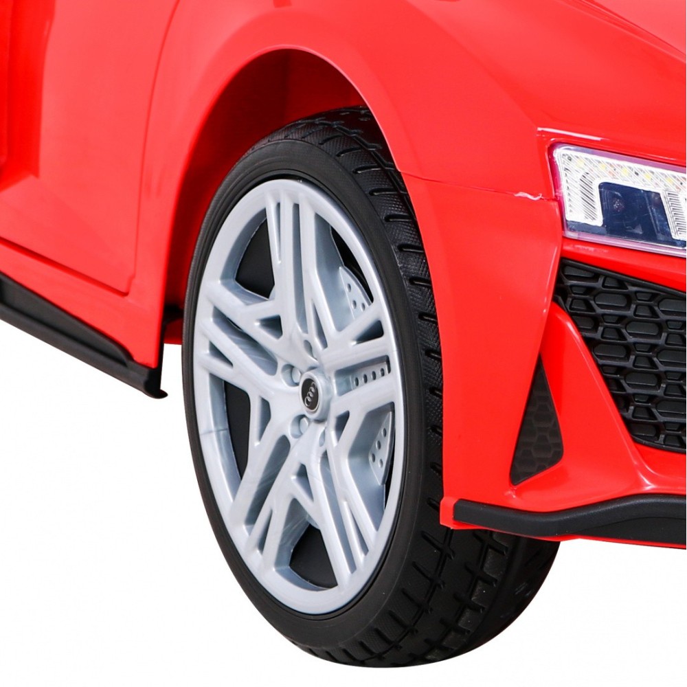 JOKO Elektrické autíčko AUDI R8 LIFT, kožené sedadlo, penové kolesá, červené