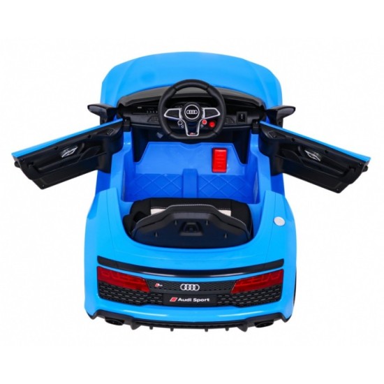 JOKO Elektrické autíčko AUDI R8 LIFT, kožené sedadlo, penové kolesá, modré