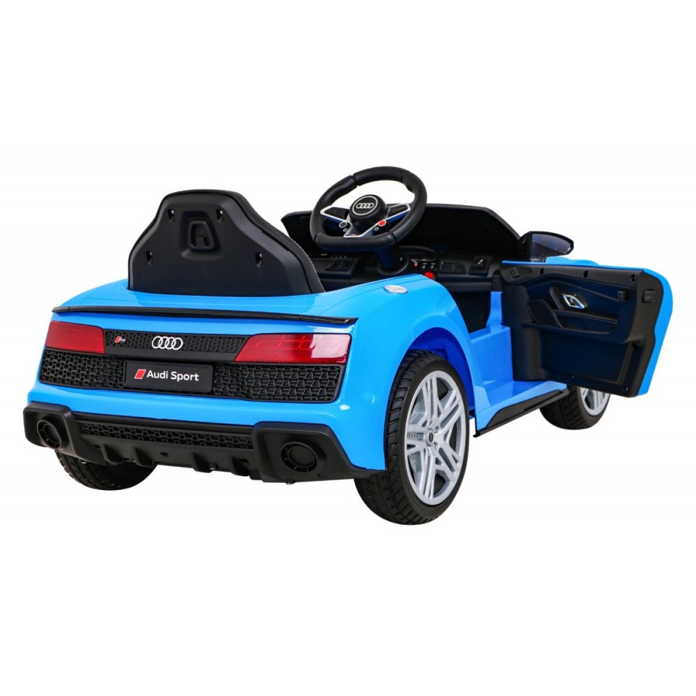 JOKO Elektrické autíčko AUDI R8 LIFT, kožené sedadlo, penové kolesá, modré