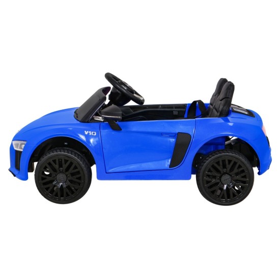 JOKO Elektrické autíčko AUDI R8, penové kolesá, kožené sedadlo, modré