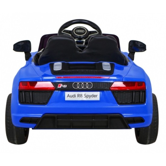 JOKO Elektrické autíčko AUDI R8, penové kolesá, kožené sedadlo, modré