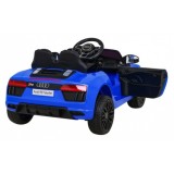 JOKO Elektrické autíčko AUDI R8, penové kolesá, kožené sedadlo, modré