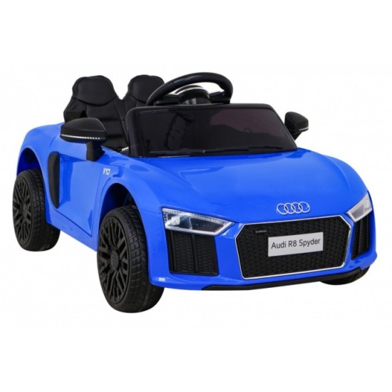 JOKO Elektrické autíčko AUDI R8, penové kolesá, kožené sedadlo, modré