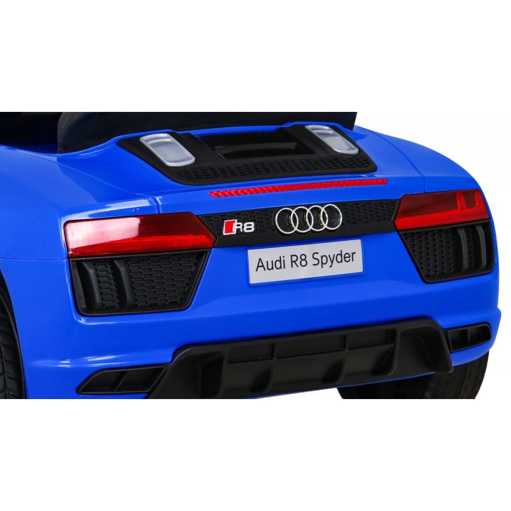 JOKO Elektrické autíčko AUDI R8, penové kolesá, kožené sedadlo, modré