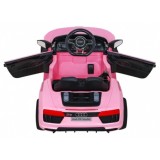 JOKO Elektrické autíčko AUDI R8, penové kolesá, kožené sedadlo, ružové