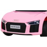 JOKO Elektrické autíčko AUDI R8, penové kolesá, kožené sedadlo, ružové