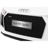 JOKO Elektrické autíčko Audi R8 Spyder, kožené sedadlo, penové kolesá, FM rádio, odpružené, biele