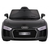 JOKO Elektrické autíčko Audi R8 Spyder, kožené sedadlo, penové kolesá, FM rádio, odpružené, čierne