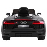 JOKO Elektrické autíčko Audi R8 Spyder, kožené sedadlo, penové kolesá, FM rádio, odpružené, čierne