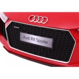 JOKO Elektrické autíčko Audi R8 Spyder, kožené sedadlo, penové kolesá, FM rádio, odpružené, červené