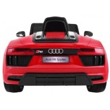 JOKO Elektrické autíčko Audi R8 Spyder, kožené sedadlo, penové kolesá, FM rádio, odpružené, červené