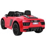 JOKO Elektrické autíčko Audi R8 Spyder, kožené sedadlo, penové kolesá, FM rádio, odpružené, červené