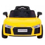 JOKO Elektrické autíčko AUDI R8, penové kolesá, kožené sedadlo, žlté