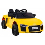 JOKO Elektrické autíčko AUDI R8, penové kolesá, kožené sedadlo, žlté