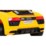 JOKO Elektrické autíčko AUDI R8, penové kolesá, kožené sedadlo, žlté