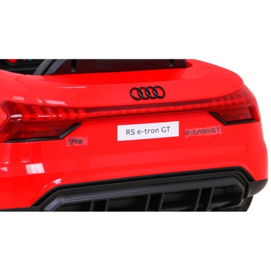 JOKO Elektrické autíčko Audi RS E-Tron GT 4x4, penové kolesá, Rádio, kožené sedadlo, červené