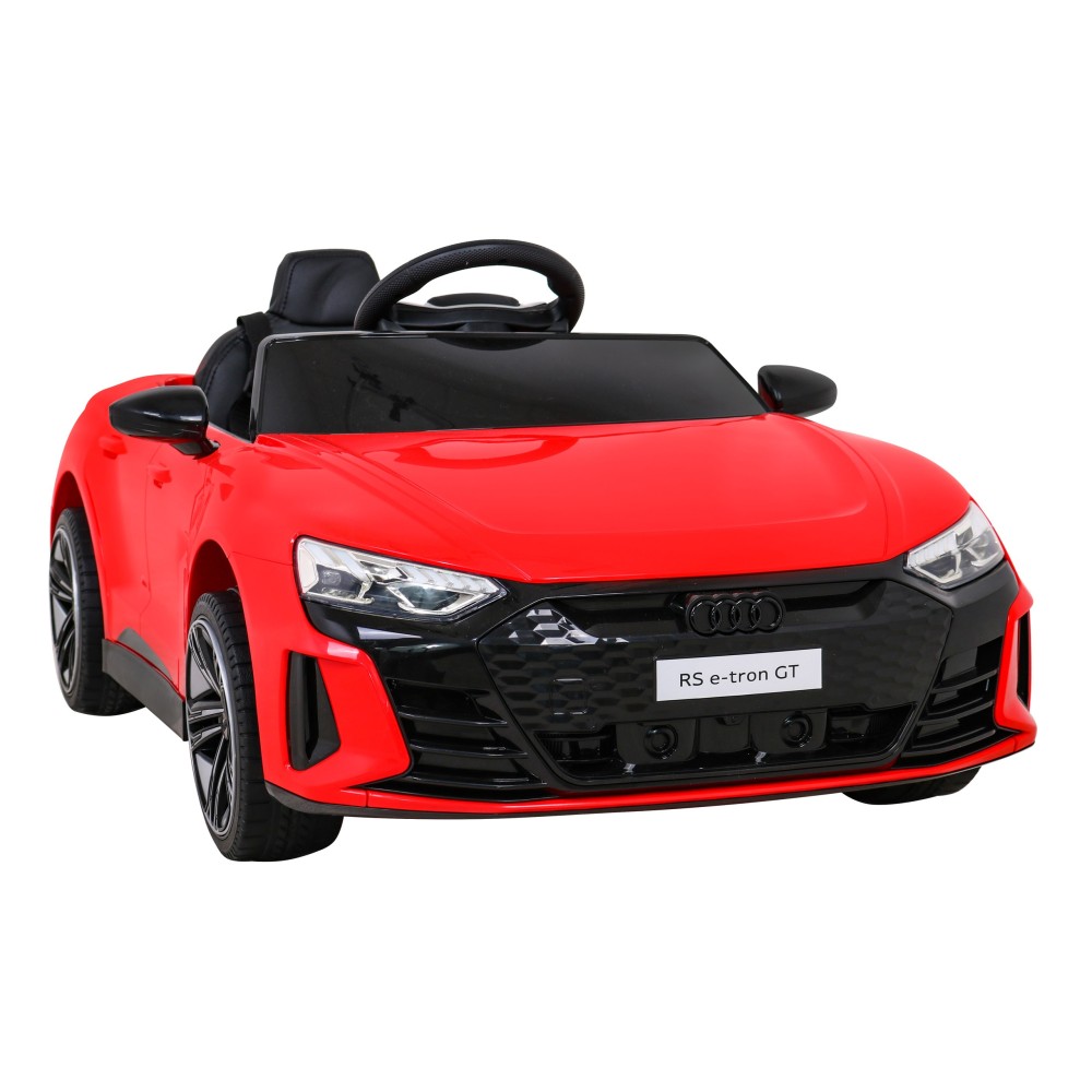 JOKO Elektrické autíčko Audi RS E-Tron GT 4x4, penové kolesá, Rádio, kožené sedadlo, červené