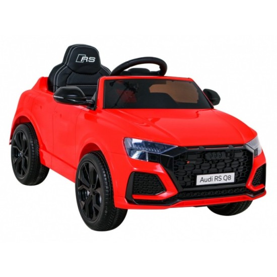 JOKO Elektrické autíčko Audi RS Q8, penové kolesá, kožené sedadlo, červené