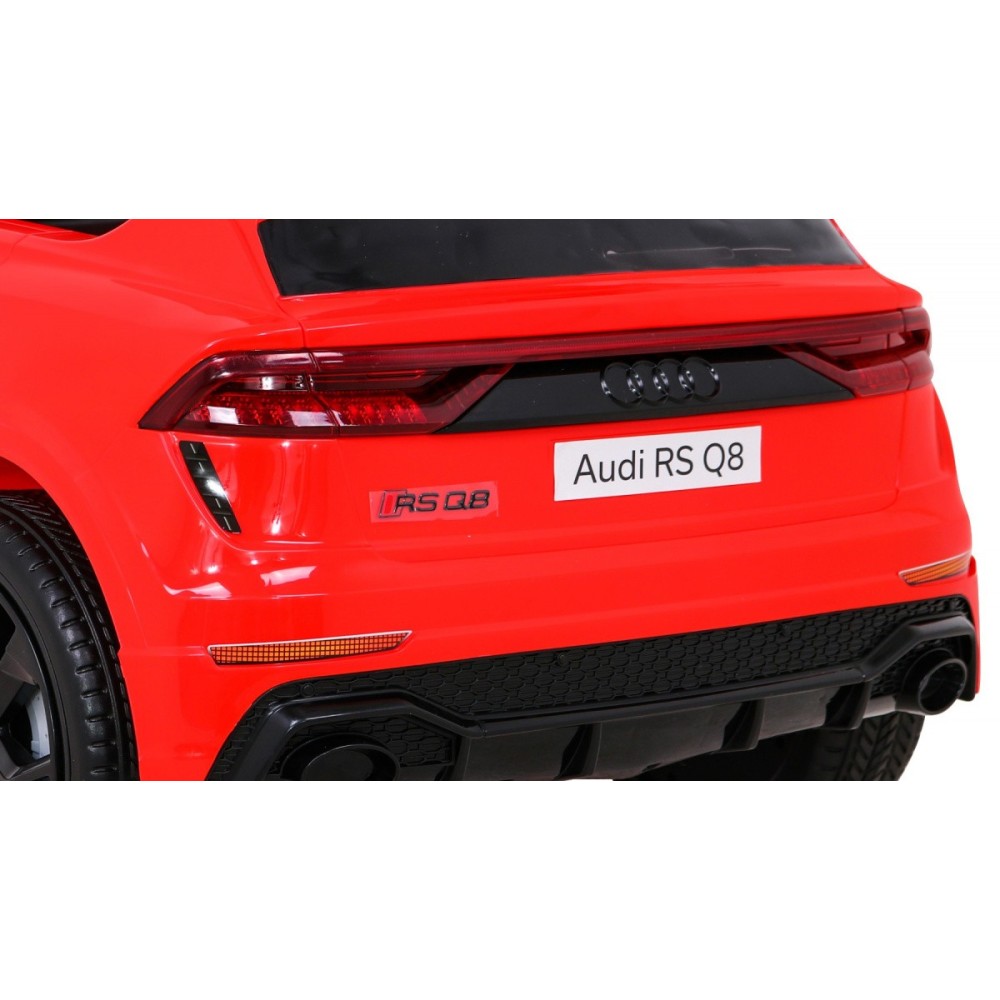 JOKO Elektrické autíčko Audi RS Q8, penové kolesá, kožené sedadlo, červené