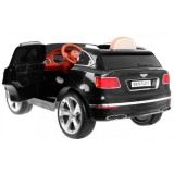JOKO Elektrické autíčko Bentley Bentayga, penové kolesá, kožené sedadlo, FM rádio, čierne