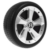 JOKO Elektrické autíčko Bentley Bentayga, penové kolesá, kožené sedadlo, FM rádio, čierne