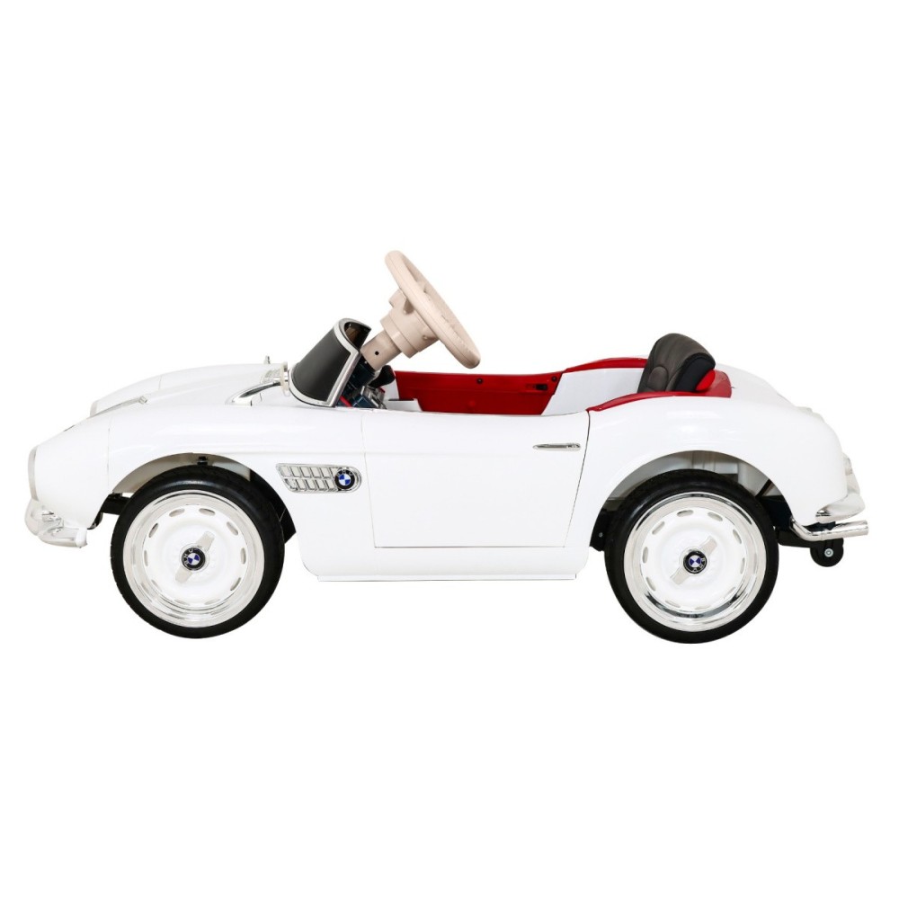 JOKO Elektrické autíčko BMW 507 Retro, penové kolesá, kožené sedadlo, USB, MP3, biele