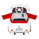 JOKO Elektrické autíčko BMW 507 Retro, penové kolesá, kožené sedadlo, USB, MP3, biele