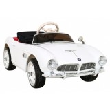 JOKO Elektrické autíčko BMW 507 Retro, penové kolesá, kožené sedadlo, USB, MP3, biele